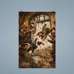 Prague defenders hurling imperial envoys from window poster 9