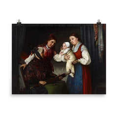 Presenting the Baby by Adolf von Becker poster on a plain backdrop in size 8"x10".