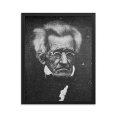 President Andrew Jackson, Age 78, 1844 framed print on a plain backdrop in size 16"x20".