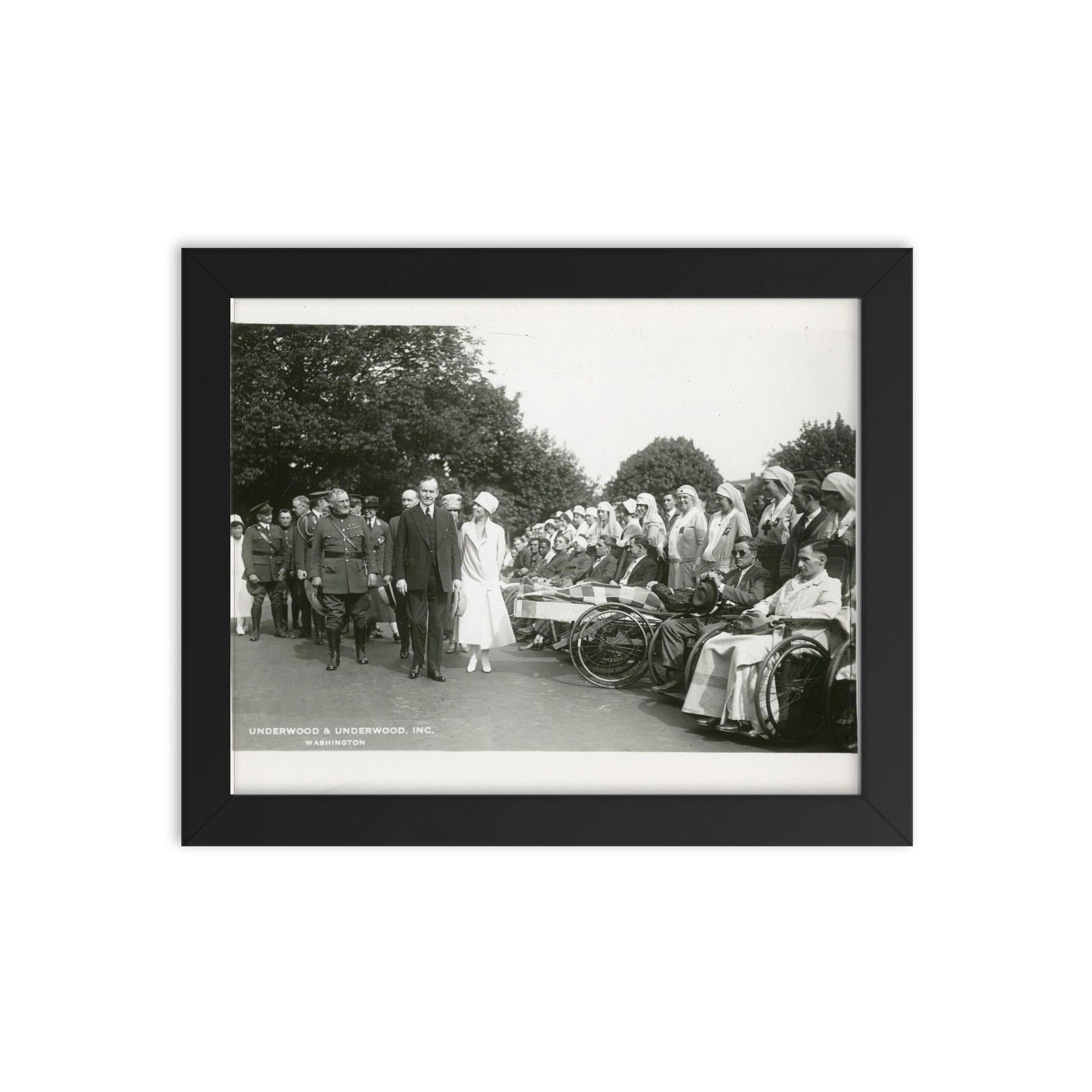 Visiting Walter Reed Framed Coolidge Presidential Visit Wall Art – Calvin & Grace Coolidge ...