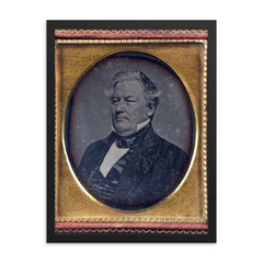 President Millard Fillmore, Circa 1850-1853 framed print on a plain backdrop in size 18"x24".