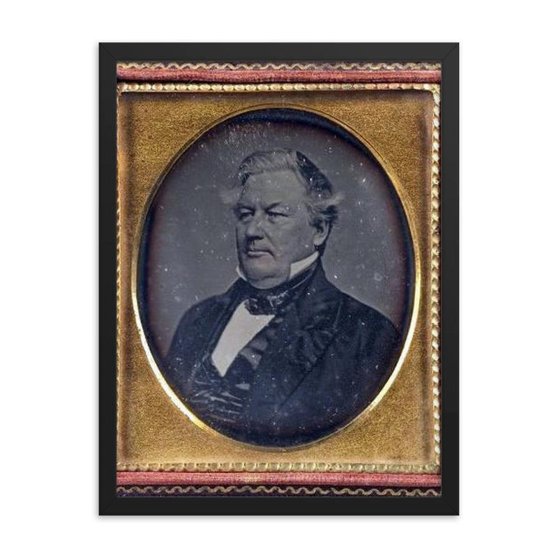 President Millard Fillmore, Circa 1850-1853 framed print on a plain backdrop in size 18