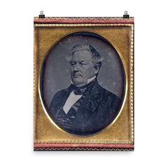 President Millard Fillmore, Circa 1850-1853 poster on a plain backdrop in size 8"x10".