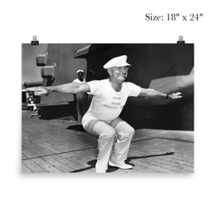 President Truman Leading Exercises on the USS Missouri, 1947 poster 5