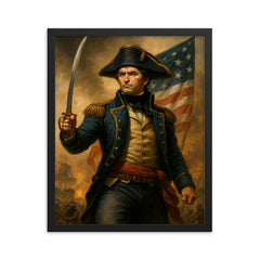 Presley O'Bannon framed print on a plain backdrop in size 16"x20".