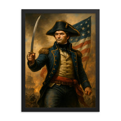 Presley O'Bannon framed print on a plain backdrop in size 18"x24".