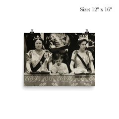 Prince Charles at Queen Elizabeth's Coronation with Queen Mother and Princess Margaret, 1953 poster 3