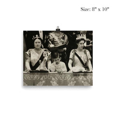 Prince Charles at Queen Elizabeth's Coronation with Queen Mother and Princess Margaret, 1953 poster 4