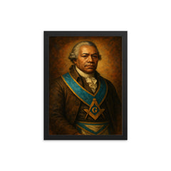 Prince Hall framed print on a plain backdrop in size 12"x16".
