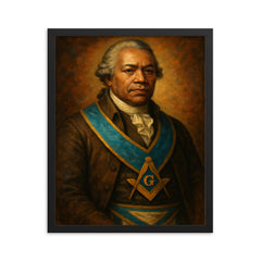 Prince Hall framed print on a plain backdrop in size 16"x20".