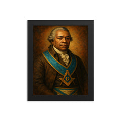 Prince Hall framed print on a plain backdrop in size 8"x10".
