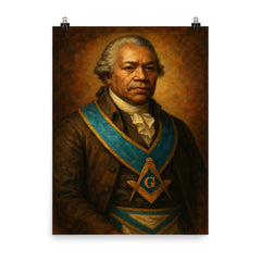 Prince Hall poster on a plain backdrop in size 8"x10".