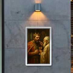 Prince Lazar before Kosovo communion poster 2