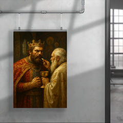 Prince Lazar before Kosovo communion poster 4