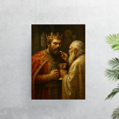 Prince Lazar before Kosovo communion poster 7