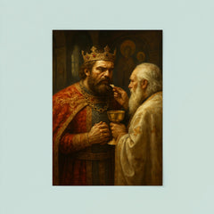 Prince Lazar before Kosovo communion poster 8