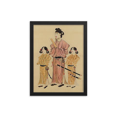 Prince Shotoku framed print on a plain backdrop in size 12"x16".