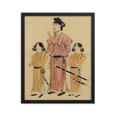 Prince Shotoku framed print on a plain backdrop in size 16"x20".