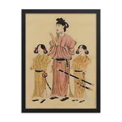 Prince Shotoku framed print on a plain backdrop in size 18"x24".