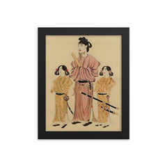 Prince Shotoku framed print on a plain backdrop in size 8"x10".