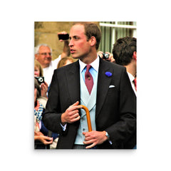 Prince William poster on a plain backdrop in size 16"x20".