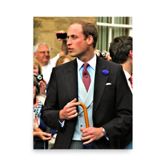 Prince William poster on a plain backdrop in size 18"x24".