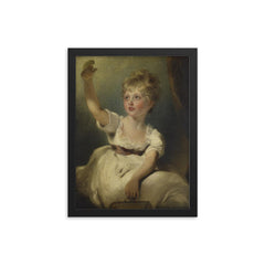 Princess Charlotte of Wales by Sir Thomas Lawrence framed print on a plain backdrop in size 12"x16".