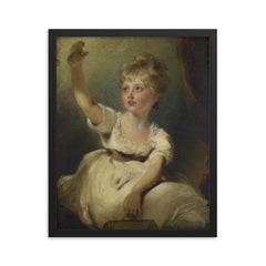 Princess Charlotte of Wales by Sir Thomas Lawrence framed print on a plain backdrop in size 16"x20".