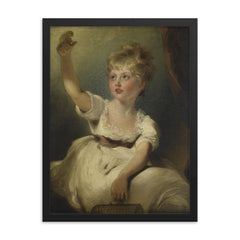 Princess Charlotte of Wales by Sir Thomas Lawrence framed print on a plain backdrop in size 18"x24".