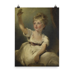 Princess Charlotte of Wales by Sir Thomas Lawrence poster on a plain backdrop in size 8"x10".