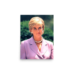 Princess Diana poster on a plain backdrop in size 12"x16".