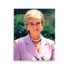 Princess Diana poster on a plain backdrop in size 16"x20".