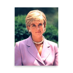 Princess Diana poster on a plain backdrop in size 18"x24".