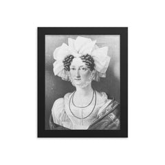 Princess Louise Caroline of Hesse-Kassel framed print on a plain backdrop in size 8"x10".