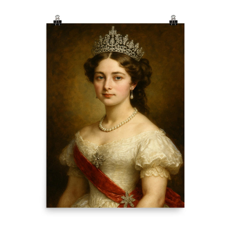Princess Louise Caroline of Hesse Kassel poster on a plain backdrop in size 8