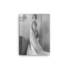 Princess Mafalda of Savoy canvas print on a plain backdrop in size 12"x16".