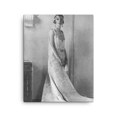 Princess Mafalda of Savoy canvas print on a plain backdrop in size 16"x20".