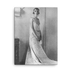 Princess Mafalda of Savoy canvas print on a plain backdrop in size 18"x24".