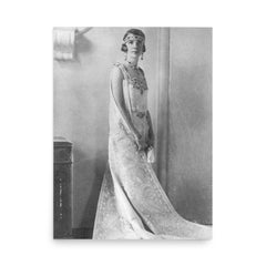 Princess Mafalda of Savoy poster on a plain backdrop in size 18"x24".