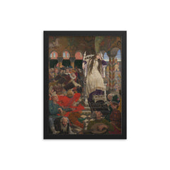 Princess Nesmeyana by Viktor Vasnetsov, 1916 framed print on a plain backdrop in size 12"x16".