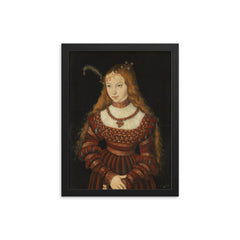 Princess Sibylle of Cleve framed print on a plain backdrop in size 12"x16".