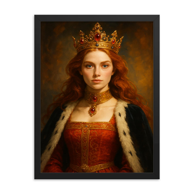Princess Sibylle of Cleve framed print on a plain backdrop in size 18