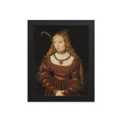 Princess Sibylle of Cleve framed print on a plain backdrop in size 8"x10".