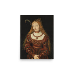 Princess Sibylle of Cleve poster on a plain backdrop in size 12"x16".