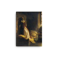 Princess Tarakanova by Konstantin Flavitsky, 1864 canvas print on a plain backdrop in size 12"x16".