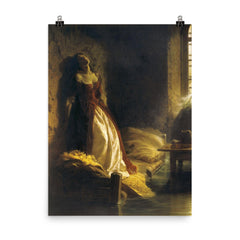 Princess Tarakanova by Konstantin Flavitsky, 1864 poster on a plain backdrop in size 8"x10".