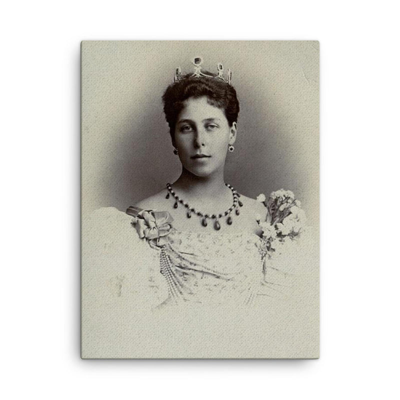 Princess Victoria of Saxe-Coburg and Gotha canvas print on a plain backdrop in size 18