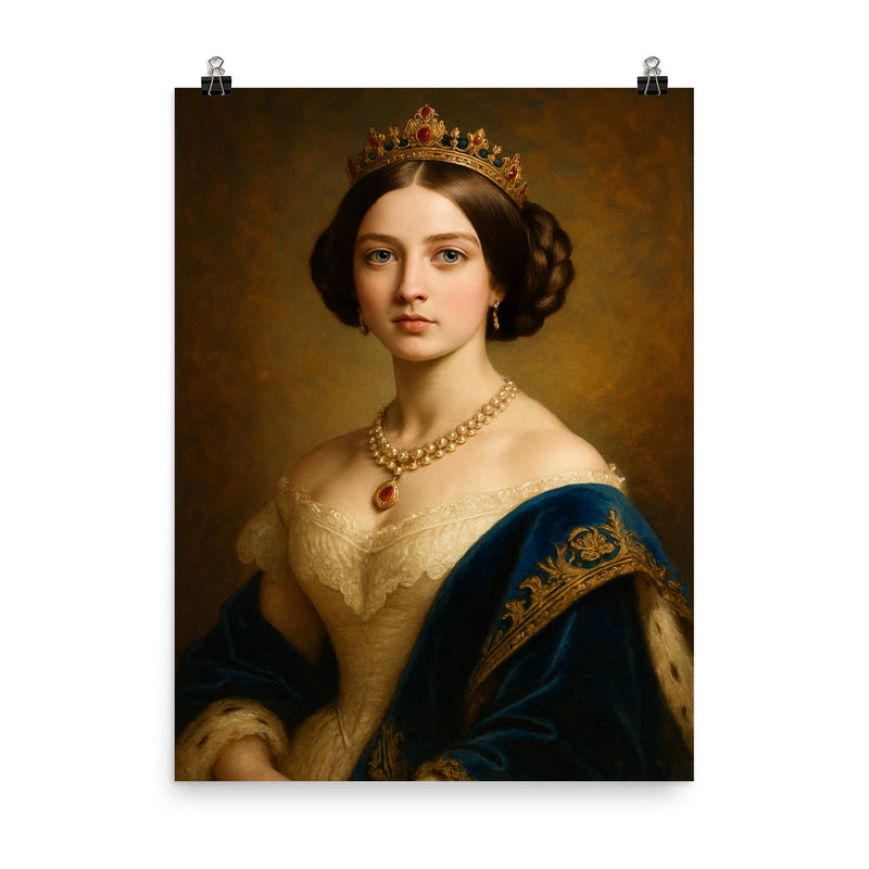 Princess Victoria of Saxe Coburg and Gotha poster on a plain backdrop in size 8