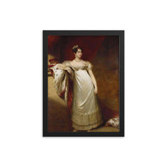 Princess Wilhelmina of Hesse-Kassel framed print on a plain backdrop in size 12"x16".