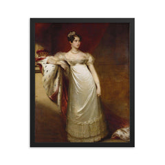 Princess Wilhelmina of Hesse-Kassel framed print on a plain backdrop in size 16"x20".